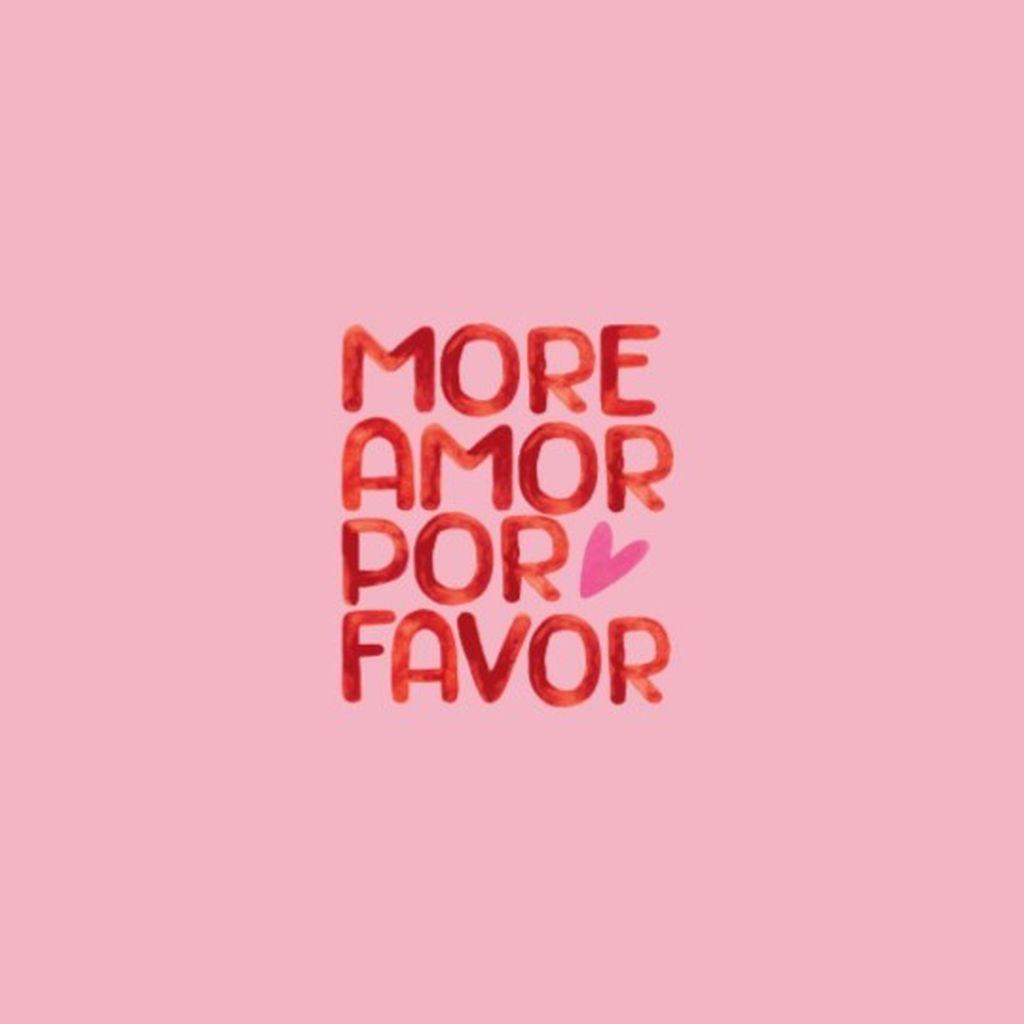 Baumwolljersey Panel Text "more amor por favor"